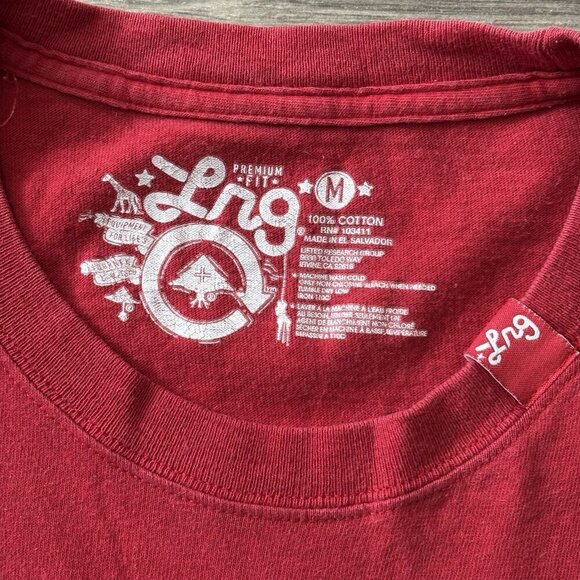 VTG Lifted Research Group LRG  Mens T-shirt Red Size M Graphic Tee Tree Y2K - Picture 11 of 12